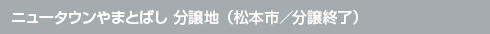 ニュータウンやまとばし分譲地（松本市）